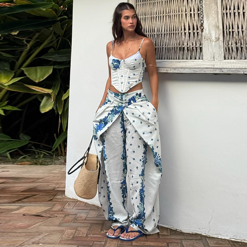 Setelan Wanita 2 Potong Musim  - Romper Floral Print ulasan dan harga