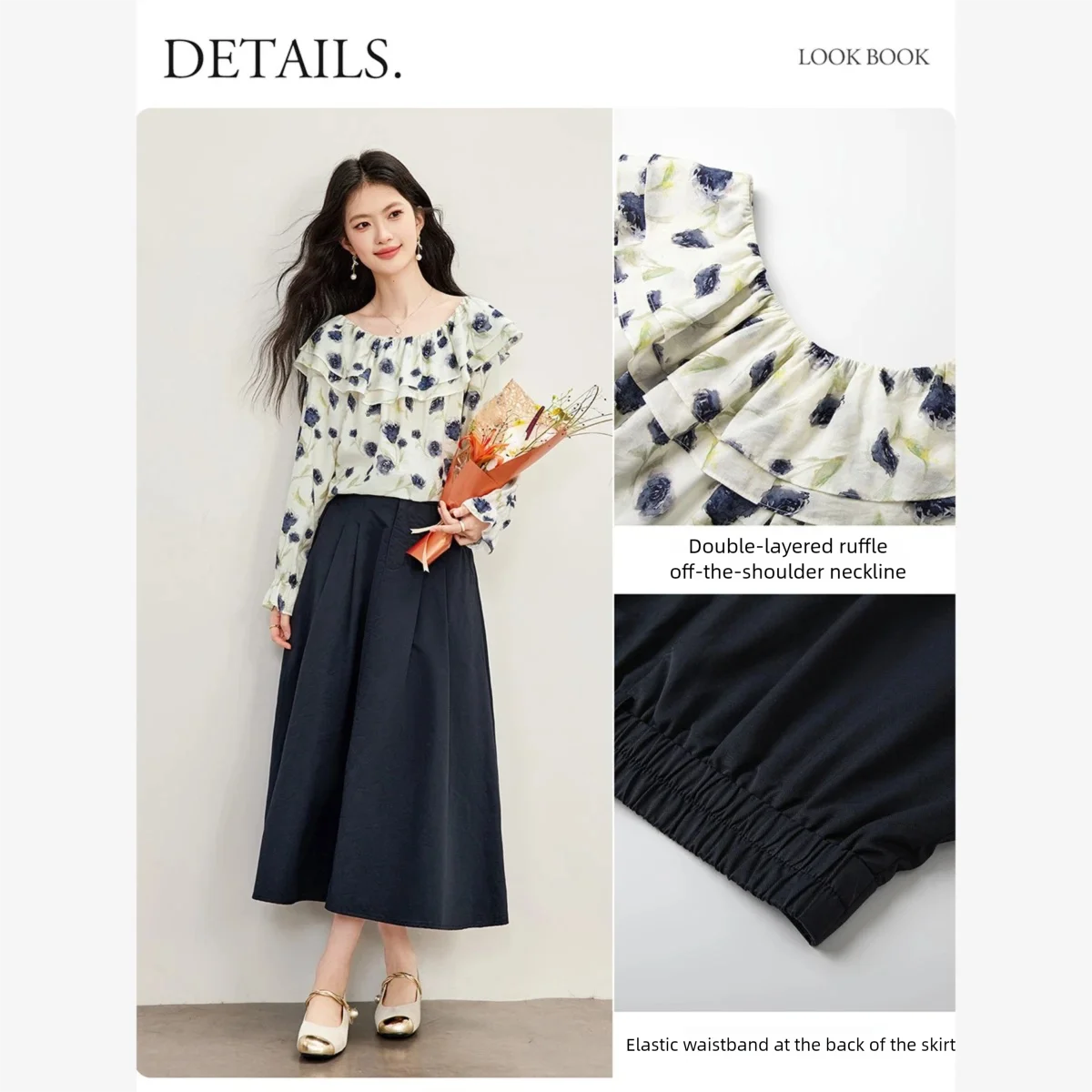 Blus Lengan Panjang Model Off  - Blouse Off Shoulder ulasan dan harga