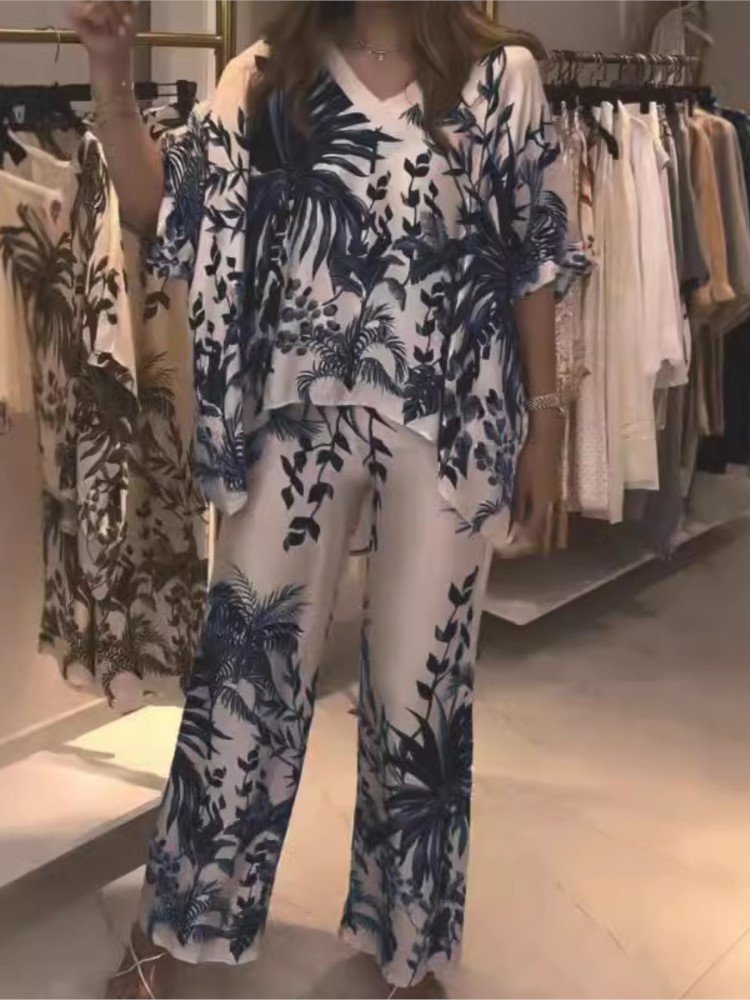 Setelan pakaian kantor dua pot - Romper Floral Print ulasan dan harga