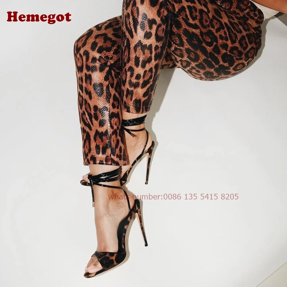 Sandal Stiletto Leopard dengan - Sandal Strappy Heeled ulasan dan harga