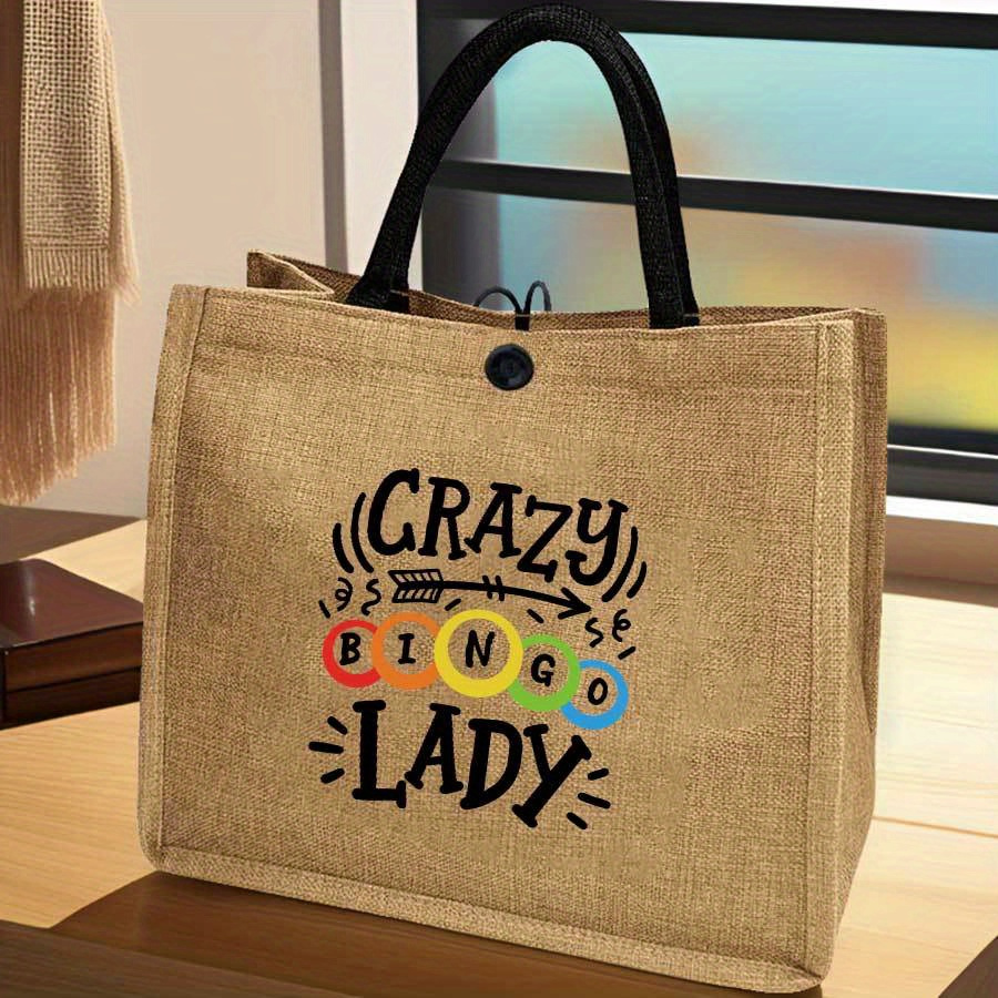 Tas Tote Wanita Motif Bingo de - Tote Bag Beach ulasan dan harga