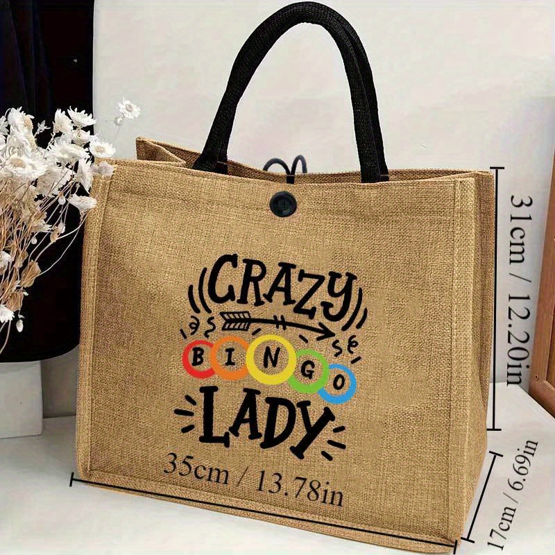 Tas Tote Wanita Motif Bingo de - Tote Bag Beach ulasan dan harga