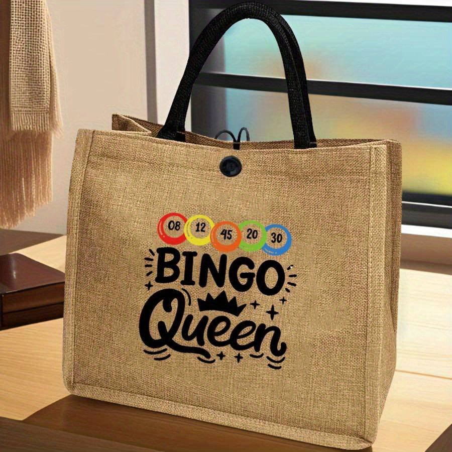 Tas Tote Wanita Motif Bingo de - Tote Bag Beach ulasan dan harga